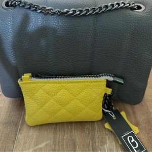 Quilted yellow caviar calfskin wallet by designer virsa bags